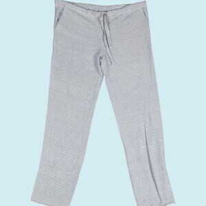 Lemlem Pants Women's Small Blue White Striped Cinched Waist Cotton Handmade